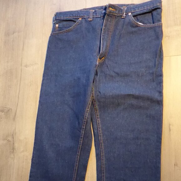RARE VINTAGE Pitchriders Blue Denim Jeans Straight Leg Cut - Picture 2 of 10
